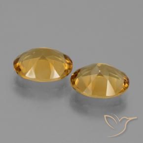 Citrine Gemstones in 10 x 8 mm (calibrated) Size for Sale, Citrine Stones in Deep Gold Color