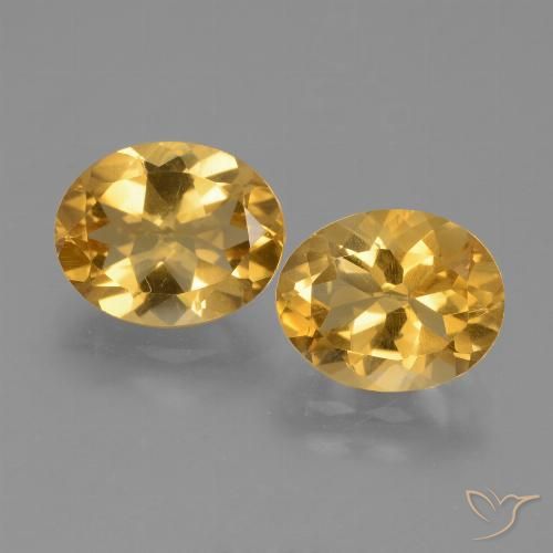 4.79ctw Natural Medium-Dark Golden Citrine, Oval, VVS-VS