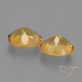 Citrine Gemstones in 10 x 8 mm (calibrated) Size for Sale, Citrine Stones in Medium-Dark Golden Color