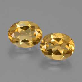 Deep Golden Orange Citrine Gem - 2.4ct Oval Facet (ID: 433794)