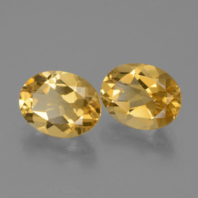 4.81 ctw Golden Citrine Stones, Natural Citrine in Oval Facet Shape for Sale