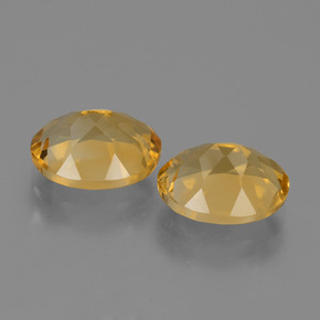 Citrine Gemstones in 10 x 8 mm (calibrated) Size for Sale, Citrine Stones in Deep Golden Orange Color