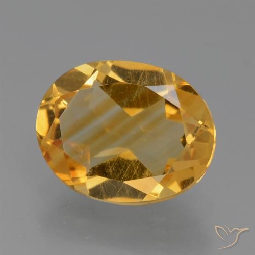 2.09ct Natural Medium-Light Orange-Gold Citrine, Oval, VS