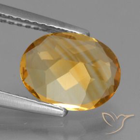 Citrine Gemstone in 10 x 8 mm (calibrated) Size for Sale, Citrine Stone in Medium-Light Orange-Gold Color