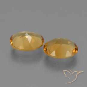 Citrine Gemstones in 10 x 8 mm (calibrated) Size for Sale, Citrine Stones in Deep Golden Orange Color