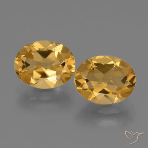 4.76ctw Natural Deep Golden Orange Citrine, Oval, VVS