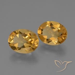 4.76 ctw Golden Citrine Stones, Natural Citrine in Oval Facet Shape for Sale