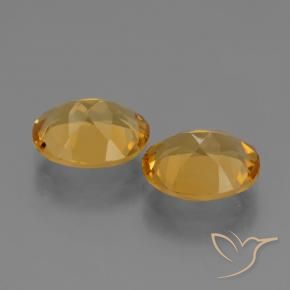 Citrine Gemstones in 10 x 8 mm (calibrated) Size for Sale, Citrine Stones in Deep Golden Orange Color