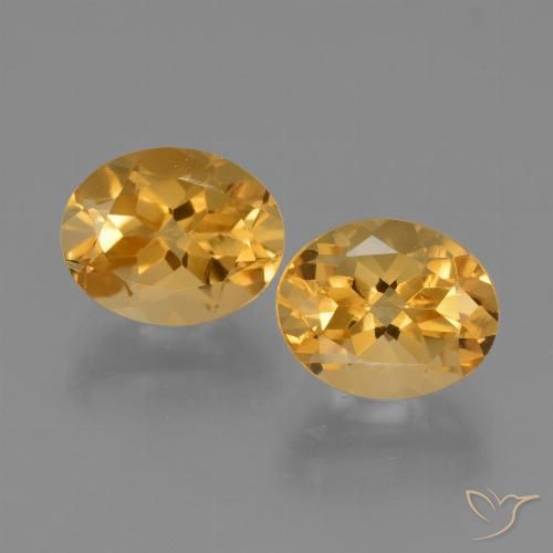 5.56ctw Natural Medium-Light Orange-Gold Citrine, Oval, VVS
