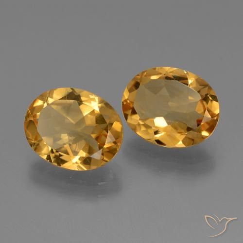 4.65 ctw Golden Citrine Stones, Natural Citrine in Oval Facet Shape for Sale