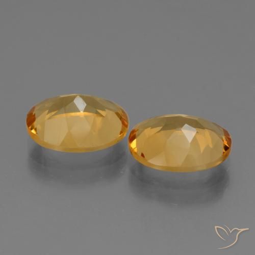 Citrine Gemstones in 10 x 8 mm (calibrated) Size for Sale, Citrine Stones in Dark Golden Color
