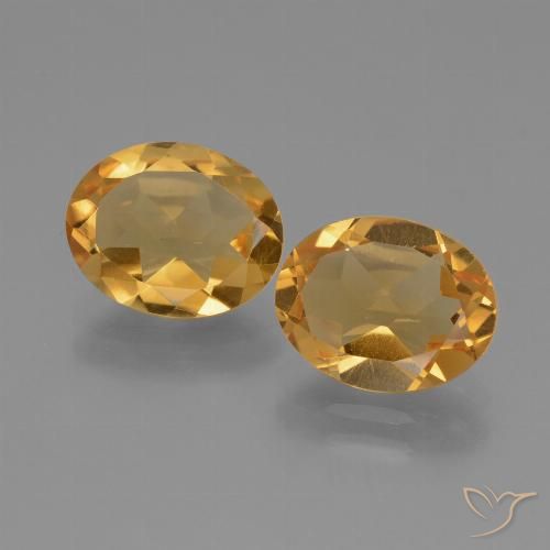 4.05ctw Natural Deep Golden Orange Citrine, Oval, VVS