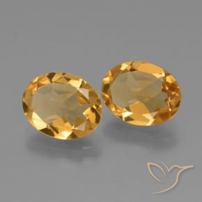4.05 ctw Golden Citrine Stones, Natural Citrine in Oval Facet Shape for Sale