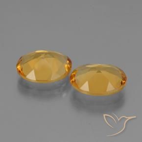 Citrine Gemstones in 10 x 8 mm (calibrated) Size for Sale, Citrine Stones in Deep Golden Orange Color
