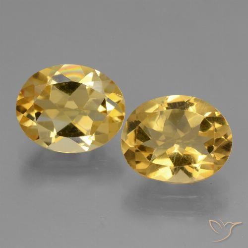 4.33 ct Yellow Citrine, 9.9 x 7.8 mm Oval Cut From Brazil, Photo A