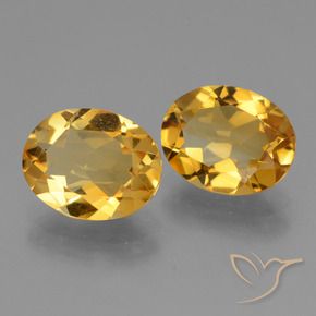 4.22 ctw Golden Citrine Stones, Natural Citrine in Oval Facet Shape for Sale