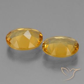Citrine Gemstones in 10 x 8 mm (calibrated) Size for Sale, Citrine Stones in Deep Golden Orange Color