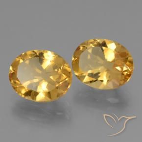 4.94 ctw Golden Citrine Stones, Natural Citrine in Oval Facet Shape for Sale