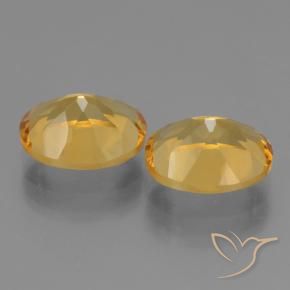 Citrine Gemstones in 10 x 8 mm (calibrated) Size for Sale, Citrine Stones in Deep Golden Orange Color