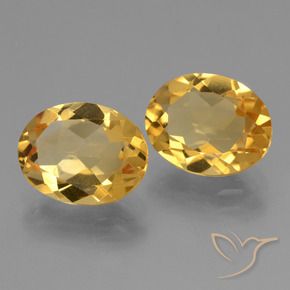 4.52 ctw Golden Citrine Stones, Natural Citrine in Oval Facet Shape for Sale