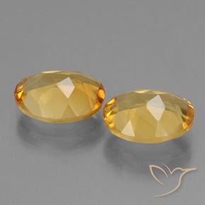 Citrine Gemstones in 10 x 8 mm (calibrated) Size for Sale, Citrine Stones in Deep Golden Orange Color
