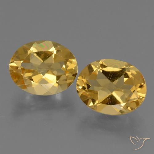 4.84 ct Yellow Citrine, 10.1 x 8.1 mm Oval Cut From Brazil, Photo A