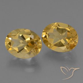 4.84 ctw Golden Citrine Stones, Natural Citrine in Oval Facet Shape for Sale