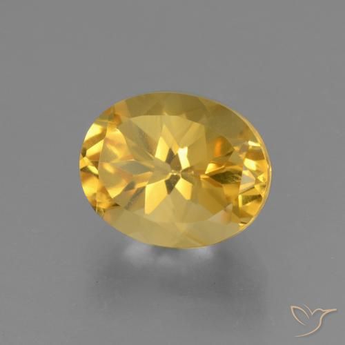 2.69 ct Golden Citrine Stone, Natural Citrine in Oval Facet Shape for Sale
