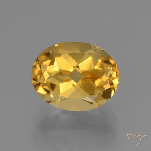 3.09ct Natural Medium Gold Citrine, Oval, VVS-VS