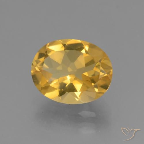2.32 ct Golden Citrine Stone, Natural Citrine in Oval Facet Shape for Sale