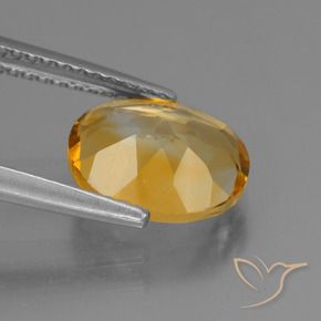 Citrine Gemstone in 10 x 8 mm (calibrated) Size for Sale, Citrine Stone in Medium Orange-Gold Color