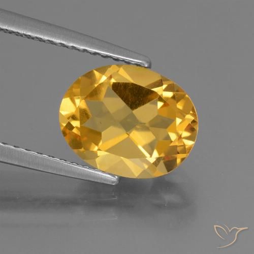 2.57ct Natural Medium Golden Citrine, Oval, VVS-VS