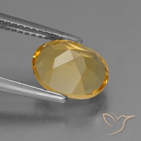 Citrine Gemstone in 10 x 8 mm (calibrated) Size for Sale, Citrine Stone in Medium Golden Color