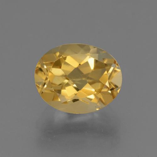 Golden Orange Citrine Gem - 2.7ct Oval Facet (ID: 433899)