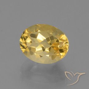 2.92 ct Golden Citrine Stone, Natural Citrine in Oval Facet Shape for Sale