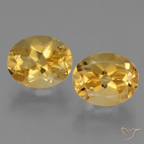 5.77 ct Yellow Citrine, 10 x 8.2 mm Oval Cut From Brazil, Photo A