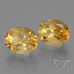 5.77 ctw Golden Citrine Stones, Natural Citrine in Oval Facet Shape for Sale