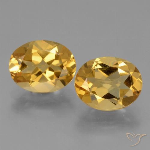4.69 ct Yellow Citrine, 10.1 x 7.9 mm Oval Cut From Brazil, Photo A