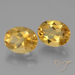 4.69 ctw Golden Citrine Stones, Natural Citrine in Oval Facet Shape for Sale