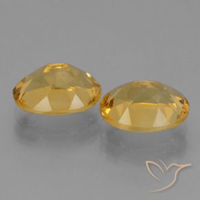 Citrine Gemstones in 10 x 8 mm (calibrated) Size for Sale, Citrine Stones in Bright Gold Color