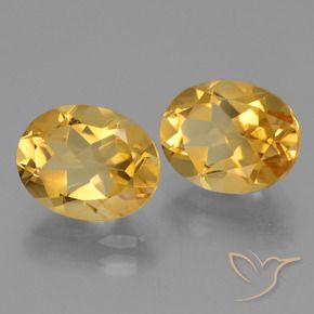 4.90 ctw Golden Citrine Stones, Natural Citrine in Oval Facet Shape for Sale