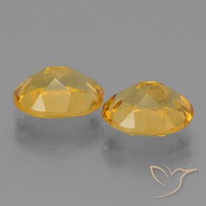 Citrine Gemstones in 10 x 8 mm (calibrated) Size for Sale, Citrine Stones in Medium Golden Color