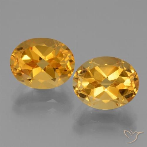 5.4 ct Yellow Citrine, 9.9 x 7.9 mm Oval Cut From Brazil, Photo A