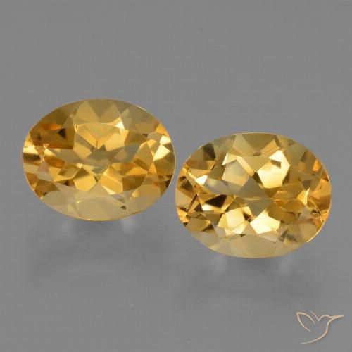5.25 ct Yellow Citrine, 10.1 x 8.1 mm Oval Cut From Brazil, Photo A
