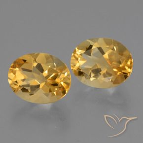 5.25 ctw Golden Citrine Stones, Natural Citrine in Oval Facet Shape for Sale
