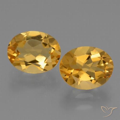 4.92 ct Yellow Citrine, 10.1 x 8 mm Oval Cut From Brazil, Photo A
