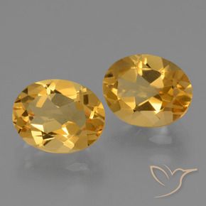 4.92 ctw Golden Citrine Stones, Natural Citrine in Oval Facet Shape for Sale