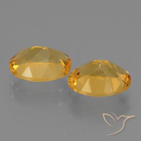 Citrine Gemstones in 10 x 8 mm (calibrated) Size for Sale, Citrine Stones in Deep Golden Orange Color