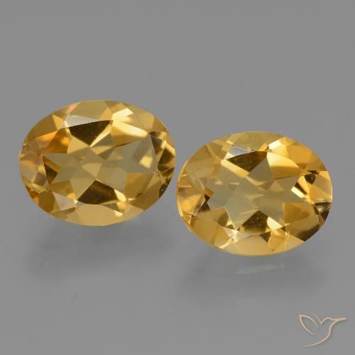 4.29ctw Natural Deep Golden Orange Citrine, Oval, VVS-VS