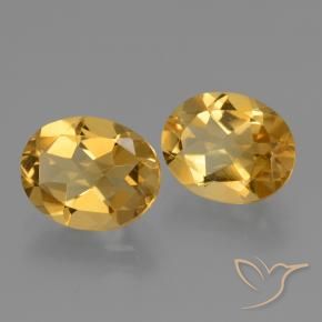 4.29 ctw Golden Citrine Stones, Natural Citrine in Oval Facet Shape for Sale
